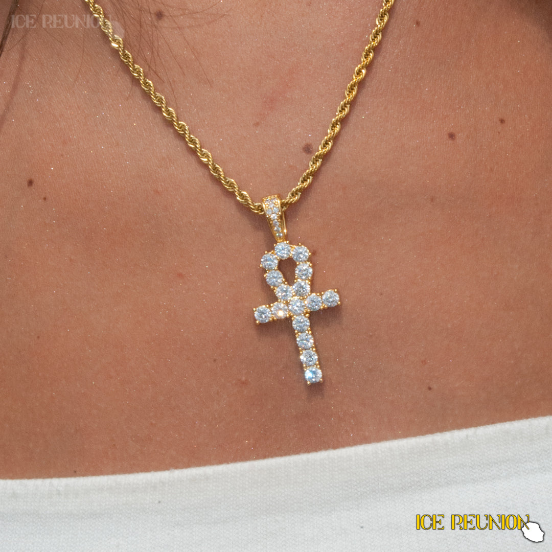 Pendentif Ancien Ankh égyptien En Argent - Poinçon 5 (38 Mm) - Occasion