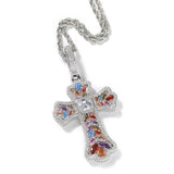 Pendentif Croix Aurora Iced