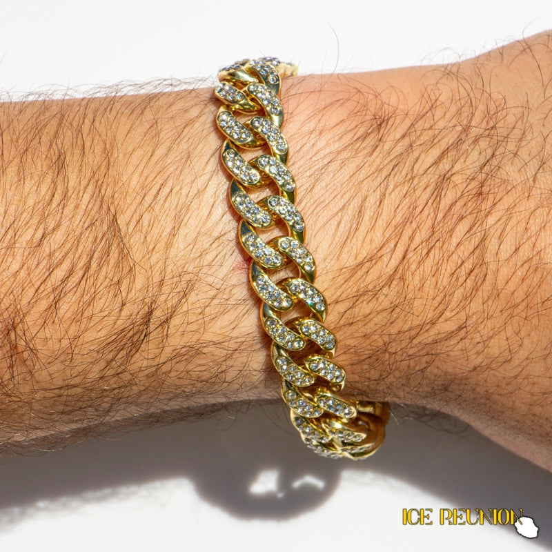 bracelet homme plaqué or ile de la réunion et france